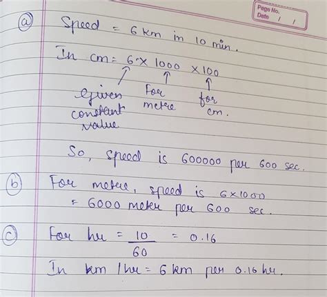 6. A car covers a distance of 6 km in 10 minute .Calculate his speed in ...
