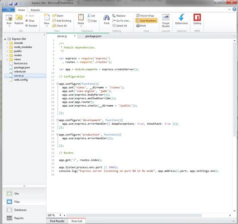 Image result for Microsoft WebMatrix Features