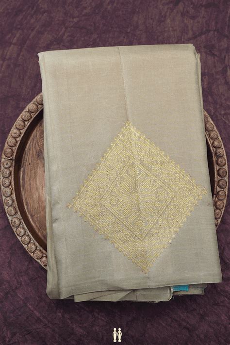 Mandala Zari Design Beige Kanchipuram Silk Saree – Sundari Silks