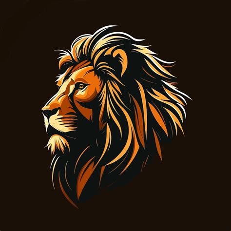 Lion Head Lion Logo Symbol - Gaming Logo Elegant Element for Brand ...