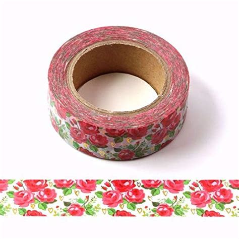 Quirky Perks Art and Craft Decorative Adhesive Washi Tape – Roses ...