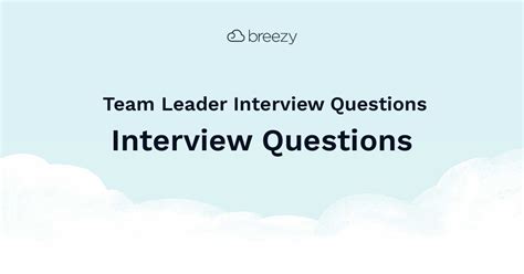 Image result for Team Leader Interview Questions Library