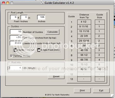 Image result for Fly Rod Guide Spacing Chart