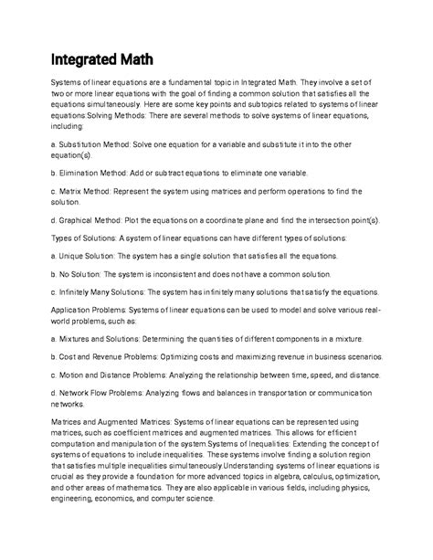 Image result for Integrated Math