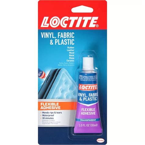 Loctite Vinyl Fabric & Plastic Repair Flexible Adhesive, clear liquid ...