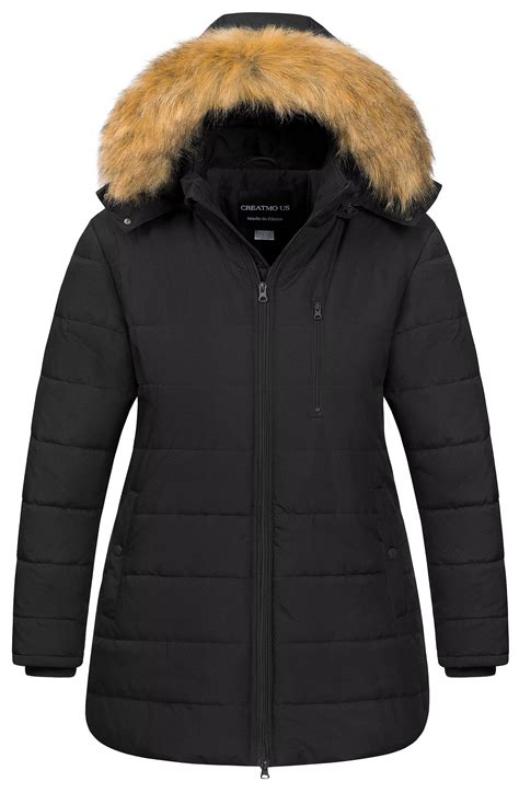 Chrisuno Womens Plus Size Winter Coats Puffer Jacket Women's Warm ...