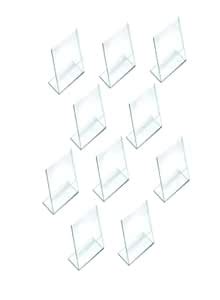 RIYA ENTERPRISE Mini Acrylic Price Tag Stands – Set of 10 L-Type ...