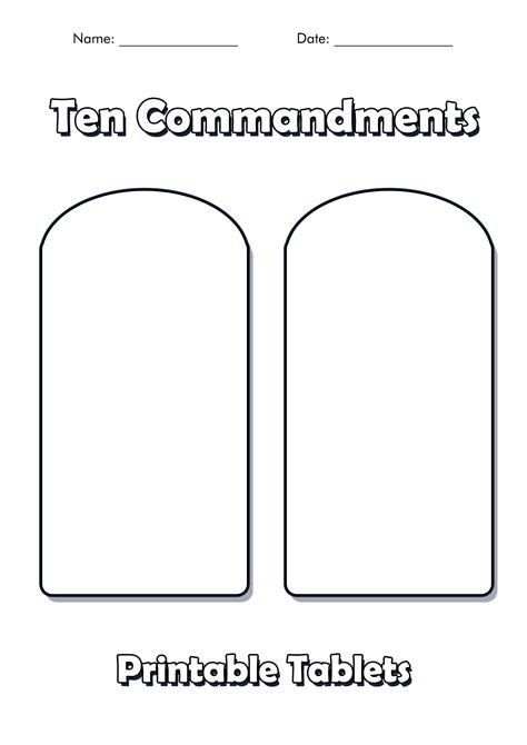 Printable Ten Commandments | Plan Your Year Easily!