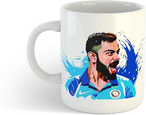 CHARMING Virat Kohli Printed White Ceramic Coffee Ceramic Coffee Mug ...