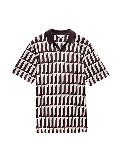 Buy Pure Supima® Cotton Geometric Print Polo Shirt at Marks & Spencer