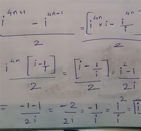¡^4n+1 -¡^4n-1___________ 2 - Brainly.in