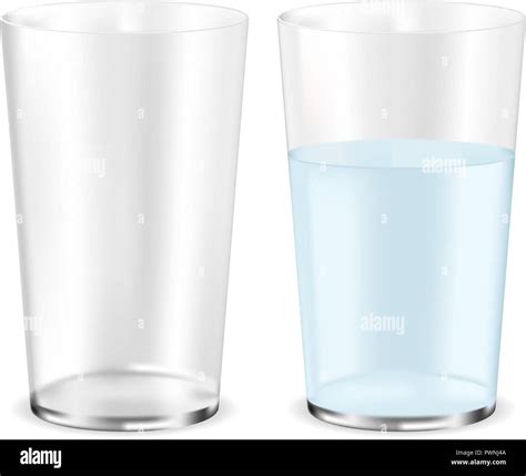 Glass of water. Empty and full Stock Vector Image & Art - Alamy