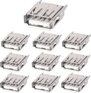 SYMFONIA Straight Angled Solder A Type USB 2.0 Female 4-Pin PCB Socket ...