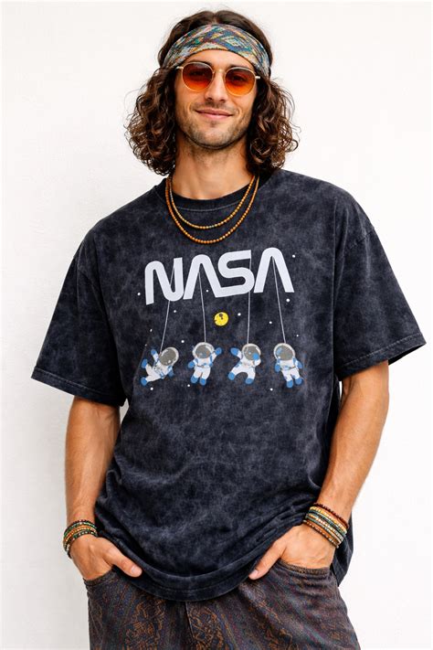 NASA Astronaut Acid Wash Oversized T Shirt – Premium Streetwear Tee