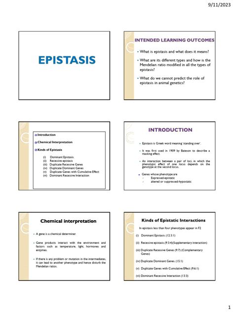 Image result for Epistasis Lecture Notes