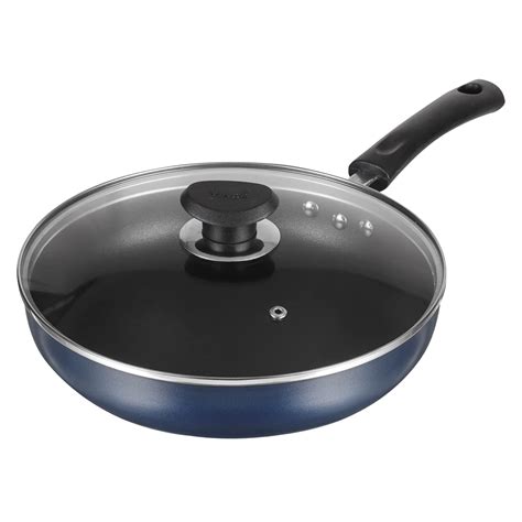 Buy Vinod Zest Aluminium Non Stick Deep Frypan with Lid - 4.6 litre ...