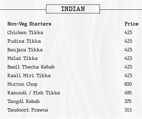 Menu at Quench Bar & Eatery, Pune