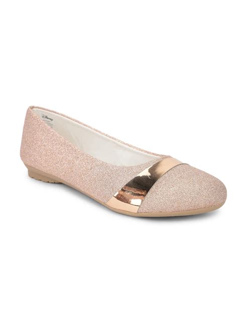 Disney Princess by toothless Girls Ballerina Rose Gold Ballet Flat ...