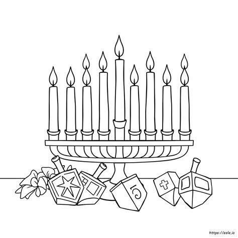Páginas Para Colorear De Janucá