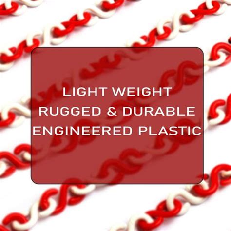 Ladwa 10 meter, S Hook Type Plastic Safety Barrier Cone Chain for ...
