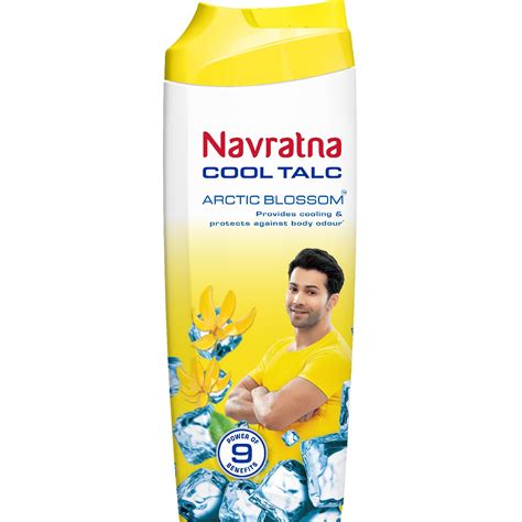 Navratna Cool Arctic Blossom Talc | Instant Sweat Absorption and ...