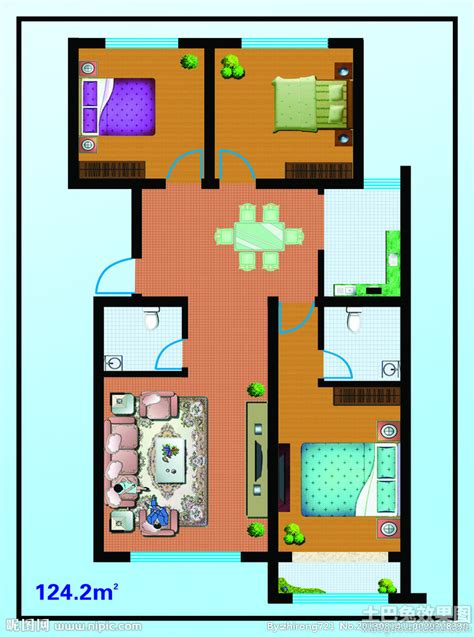 经典三层自建房屋设计图，占地120平方米左右 - 轩鼎房屋图纸