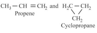 The total number of structural isomers possible for C3H6 area)2b)1c)4d ...