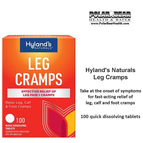 Leg / Foot Cramps 100 tabs - Hyland's Naturals - Polar Bear Health & Water