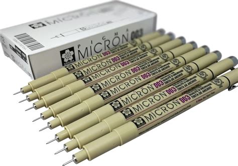 Sakura Pigma Micron Felt Tip Artist Drawing Pens - Black, 8 Pen Set ...