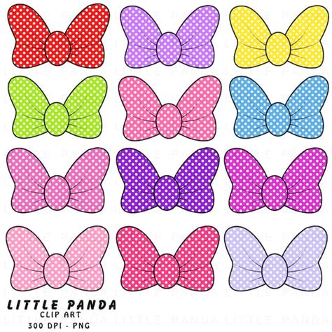Minnie Mouse Bows Digital Clip Art Personal and Commercial - Etsy India