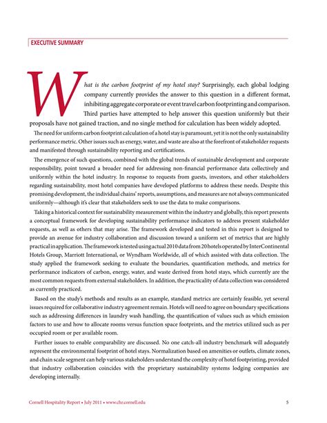 Developing a sustainability measurement framework for hotels | PDF