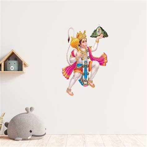 Masstone 41 cm Lord Hanuman Ji Religious God Wall Sticker Self Adhesive ...