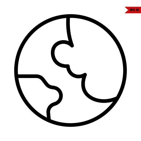 Earth Icon Simple Line 的图像结果