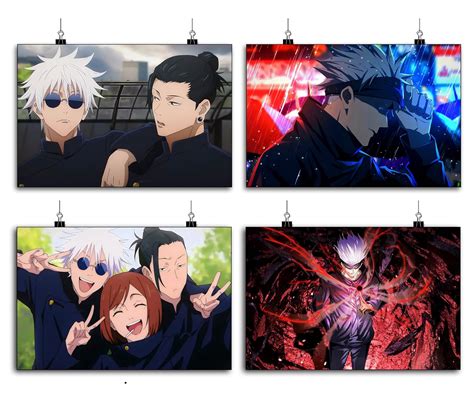 Pack Of 4 Jujutsu Kaisen Student Geto Gojo Friends & Other Characters ...