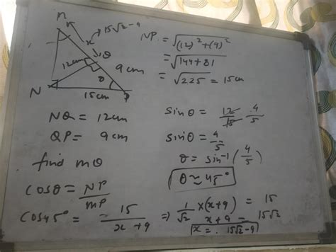 In the given figure, ∠MNP = 90°, seg NQ seg MP, NQ = 12, QP = 9, find ...