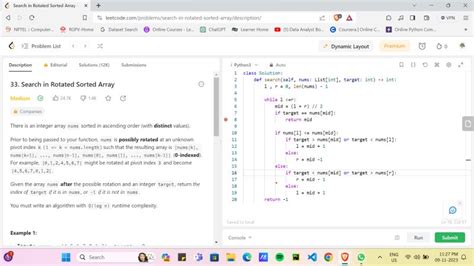 Search in Rotated Sorted Array LeetCode Python 的图像结果
