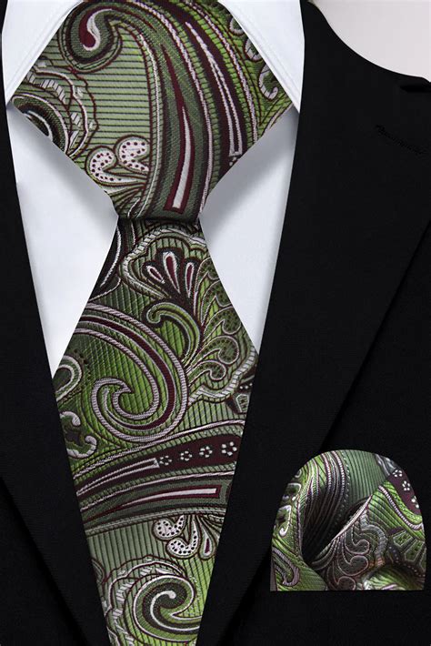 Olive Green Tie and Pocket Square Set | Gentleman's Guru