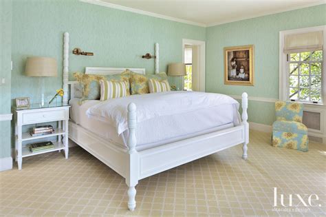 Traditional Light Green Bedroom - Luxe Interiors + Design