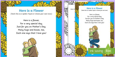 Flower Rhyme | Flower Poem | Mother's Day | Parents - Twinkl