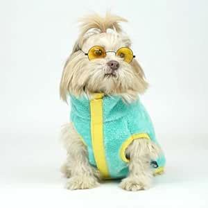 Pets Way Warm Fur Dog Jacket (Teal, L) Super Soft Jacket with Fluffy ...