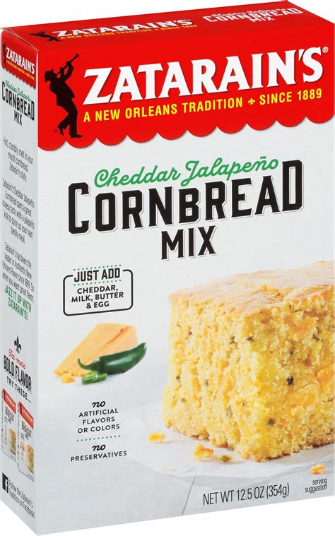 Amazon.com: Zatarain's Cheddar Jalapeño Cornbread Mix, 12.5 oz ...