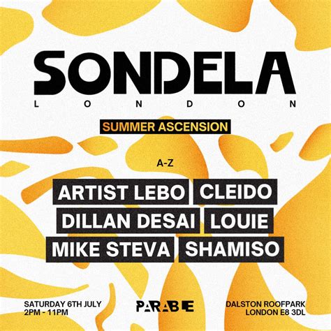 Sondela Summer Acension Rooftop Party, Dalston Rooftop, London, 6 July ...