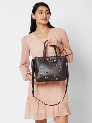 Buy Caprese Dara Satchel Bag Brown Online