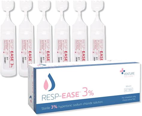 Resp-Ease® 3% Sterile Hypertonic Saline Solution for Inhalation via Nebuliser - Helps Clear ...