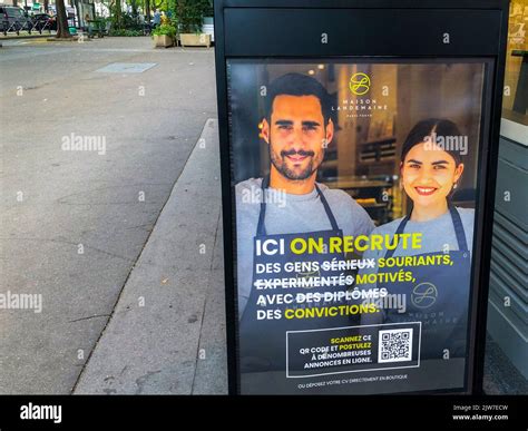 Paris, France, Detail, French Bakery Store, SIgn Outside, Help Wanted ...
