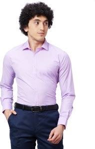 PARK AVENUE Men Self Design Formal Purple Shirt - Buy PARK AVENUE Men ...