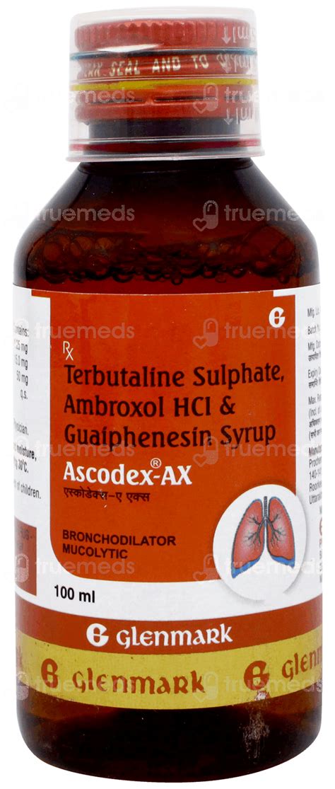 Ascodex Ax Syrup 100 Ml - Uses, Side Effects, Dosage, Price | Truemeds
