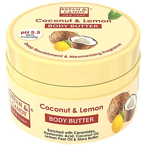 Buy Bryan & Candy Body Butter - Coconut & Lemon, pH 5.5, Skin-Friendly ...