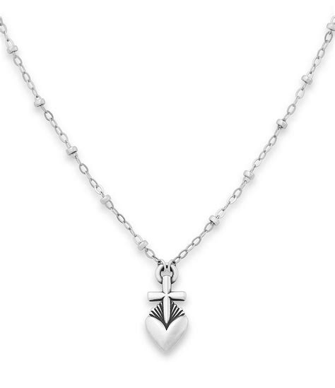 James Avery Sterling Silver Sacred Heart Pendant Necklace | Dillard's