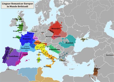 Romance languages in the world of Ill Bethisad | Fantasy map, Alternate history, Italy map